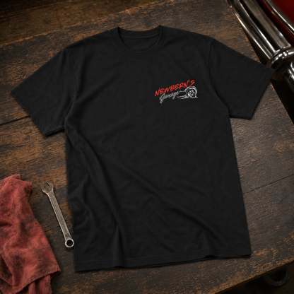Official "Newbern's Garage" Shop Design Shirt in Red!