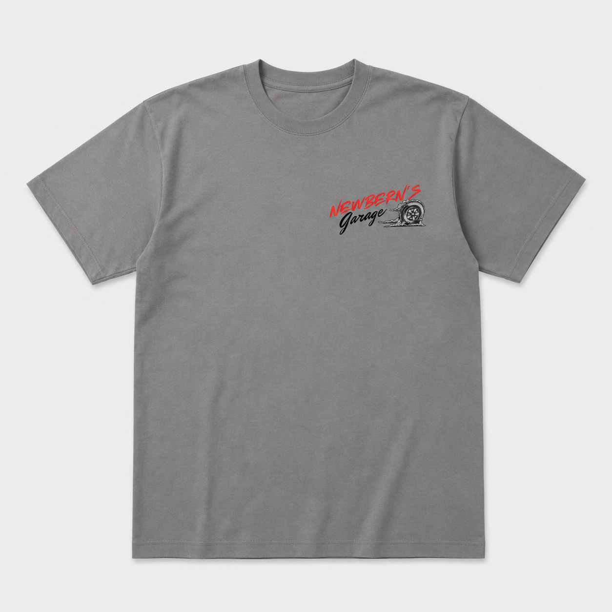 Official "Newbern's Garage" Shop Design Shirt in Red!